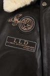 Men's Pilot Leather Jacket with Detachable Fur Collar