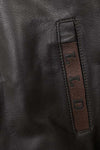 Men's Pilot Leather Jacket with Detachable Fur Collar