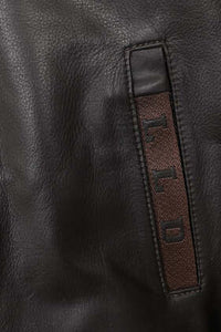 Men's Pilot Leather Jacket with Detachable Fur Collar