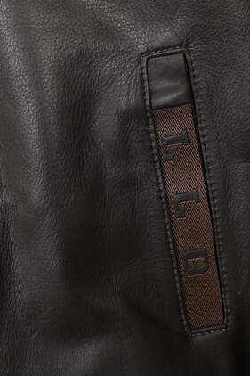 Men's Pilot Leather Jacket with Detachable Fur Collar