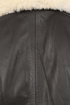 Men's Pilot Leather Jacket with Detachable Fur Collar