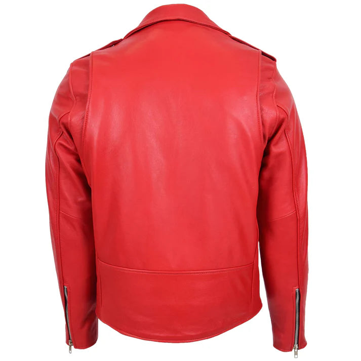 Men's Classic Brando Biker Leather Jacket