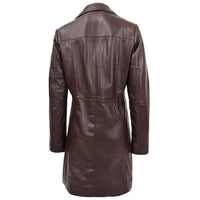 Women's 3/4 Length Classic Leather Coat