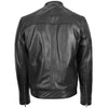 Men's Quilted Leather Biker Style Zip Jacket