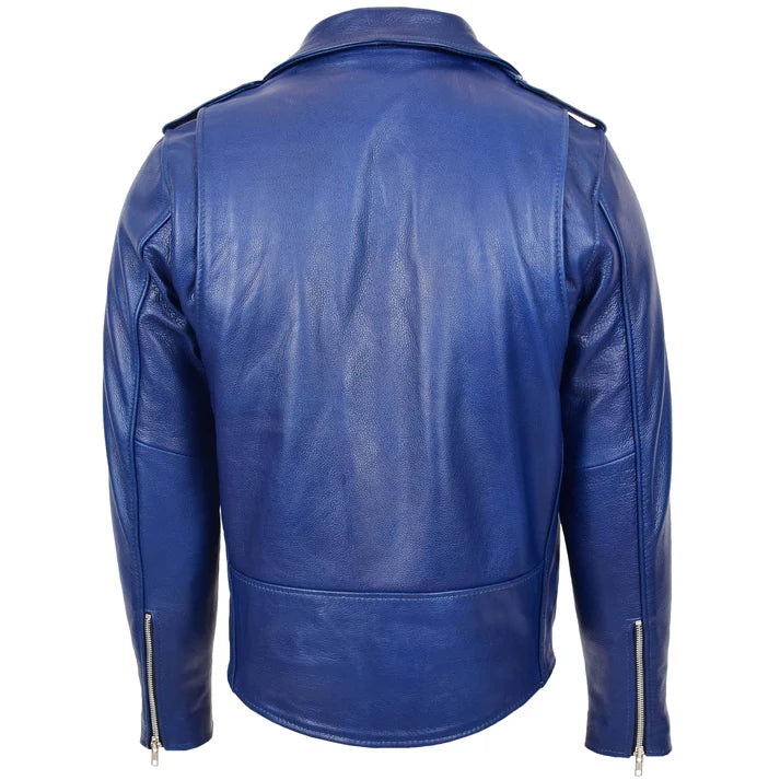 Men's Classic Brando Biker Leather Jacket