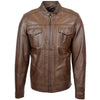 Men's Two Button Leather Blazer