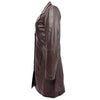 Women's 3/4 Length Classic Leather Coat