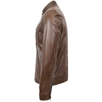 Men's Two Button Leather Blazer