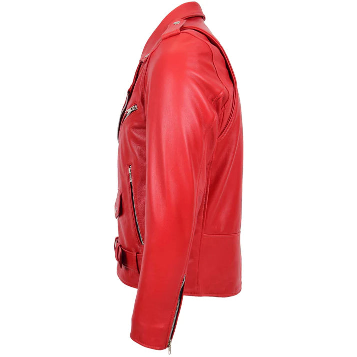 Men's Classic Brando Biker Leather Jacket