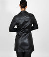 Women's 3/4 Length Classic Leather Coat