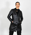 Women's 3/4 Length Classic Leather Coat