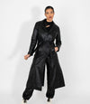 Women's Full Length Classic Leather Coat