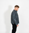 Men's Quilted Leather Biker Style Zip Jacket