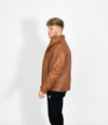 Tony 999 - Men's Mandarin Collar Leather Jacket