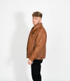 Tony 999 - Men's Mandarin Collar Leather Jacket