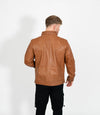 Tony 999 - Men's Mandarin Collar Leather Jacket
