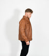 Tony 999 - Men's Mandarin Collar Leather Jacket