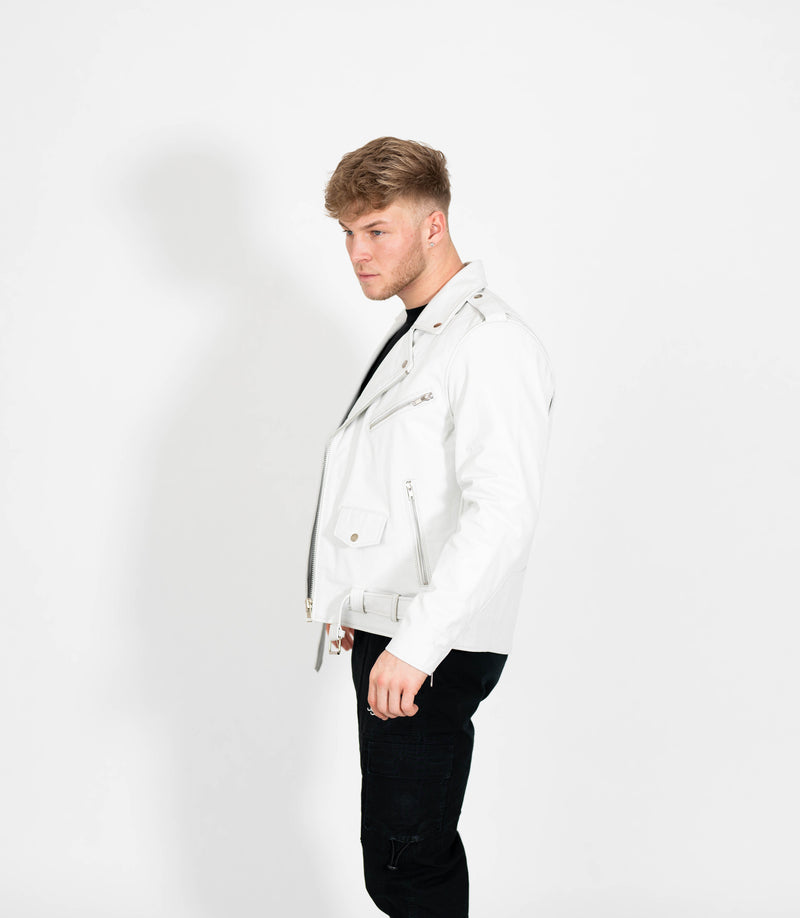 Men's Classic Brando Biker Leather Jacket