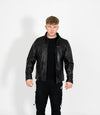 Tony 999 - Men's Mandarin Collar Leather Jacket