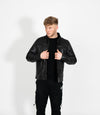 Tony 999 - Men's Mandarin Collar Leather Jacket