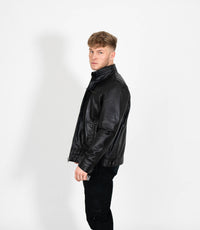 Tony 999 - Men's Mandarin Collar Leather Jacket