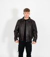 Men's Classic Bomber Leather Jacket Classic - Brown