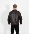Men's Classic Bomber Leather Jacket Classic - Brown
