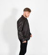 Men's Classic Bomber Leather Jacket Classic - Brown