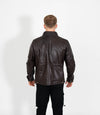 Tony 999 - Men's Mandarin Collar Leather Jacket