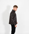 Tony 999 - Men's Mandarin Collar Leather Jacket