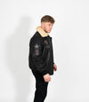 Men's Pilot Leather Jacket with Detachable Fur Collar