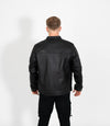 Men's Mandarin Collar Leather Jacket