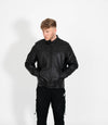 Men's Mandarin Collar Leather Jacket