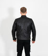 Men's Vintage Rub Off Leather Biker Jacket - Brown