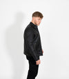 Men's Vintage Rub Off Leather Biker Jacket - Brown