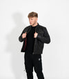 Men's Vintage Rub Off Leather Biker Jacket - Brown