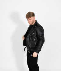Men's Classic Brando Biker Leather Jacket