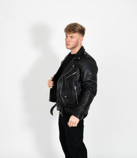 Men's Classic Brando Biker Leather Jacket