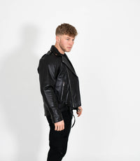 Men's Classic Brando Biker Leather Jacket