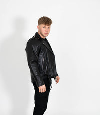 Men's Classic Brando Biker Leather Jacket