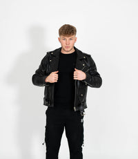 Men's Classic Brando Biker Leather Jacket