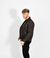 Men's Classic Brando Biker Leather Jacket
