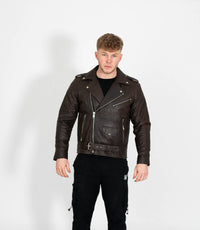 Men's Classic Brando Biker Leather Jacket