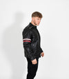 Men's Real Leather Biker Style Racer Jacket