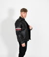 Men's Real Leather Biker Style Racer Jacket