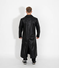 Men's Classic Full Length Leather Coat