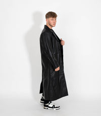 Men's Classic Full Length Leather Coat