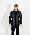 Men's Two Button Leather Blazer