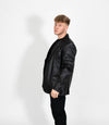 Men's Two Button Leather Blazer