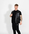 Men's Real Leather Multi Waistcoat - Black